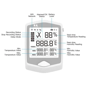 Wifi Temperature and Humidity Data Logger with Probe Real time Monitoring for Cold Room and Warehouse