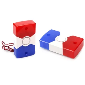 Wired 12V/24V High-Decibel Sound and Light Alarm Horn with Red and Blue Flashing Lights