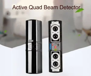 Wired 4-Beam Infrared Photocell Detector 50-250M Outdoor Indoor Perimeter Protection Sensor for Home Burglar Alarm Security