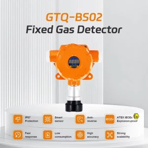 Wired CO Gas Detector with 2 Relay Outputs Industrial Fixed O2 H2S Gas Detector