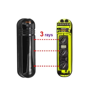 Wired Outdoor 3-Ray Infrared Beam Detector with LCD Focus Active Photoelectric Perimeter Alarm ABS