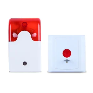 Wired Personal SOS Elderly Panic Button High Sensitivity 12V Power Trigger Alarm Security Siren for Disabled Toilets