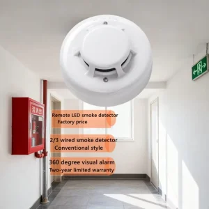 Wired Photoelectric Smoke Detector Sensor for Wired Alarm Zones