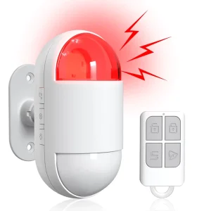 Wireless 120dB Standalone PIR Motion Sensor Detector ABS Alarm System Auto Light for Home Security