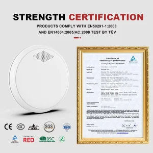 Wireless 2 in 1 Smoke & Carbon Monoxide Alarm Battery Powered CO & Smoke Detector for Home Safety