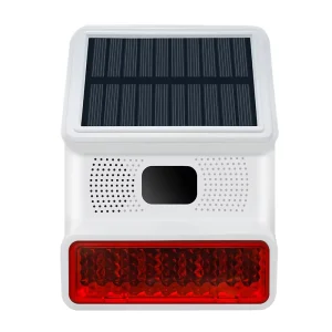 Wireless 433MHZ Alarm Strobe Solar Siren for Home Security System Waterproof Outdoor Use
