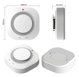Wireless 433MHz Fire Alarm Smoke Sensor 9V Battery-Operated Independent Smoke Detector
