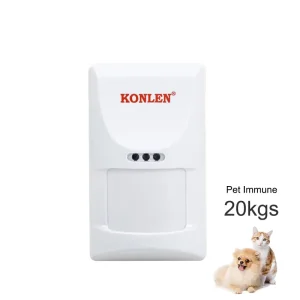 Wireless 433MHz Pet Immune PIR Motion Sensor Infrared Detector for Intruder Movement Detection Wired 12V Alarm ABS Material
