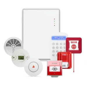 Wireless 4G Fire Alarm Panel WiFi IP Connectivity ABS with Smoke Detector Heat Sensor Gas Alarm Manual Call Point