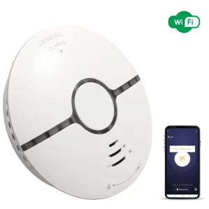 Wireless AAA Battery-Powered Smoke Sensor Alarm Fire Protection System for Bedroom