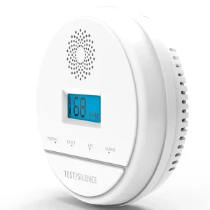 Wireless ABS Plastic Ceiling Carbon Monoxide CO Detector Alarm with Wi-Fi 30-50m Detection Range for Home Use