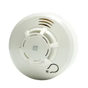 Wireless Ceiling-Mounted Analog Photoelectric Smoke Detector with Audible Visual Alert 80dB 80m