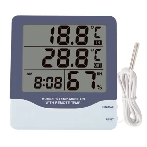 Wireless Digital Thermometer Hygrometer High Accuracy Indoor Outdoor Humidity Monitor Home Office Temperature Sensing Device