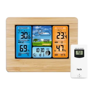 Wireless Digital Weather Station With Temperature, Humidity, Barometer, Forecast, Backlight, Snooze, and Alarm Clock