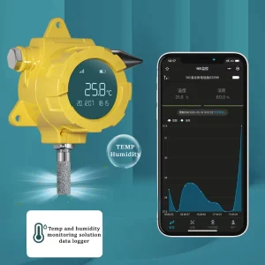 Wireless Explosion-Proof Temperature and Humidity Monitor, -40~125°C, 0-100%RH, IP68, for Grain Silo and Workshop