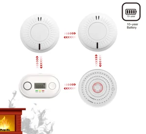 Wireless Fire Alarm System with Smoke Heat CO Photoelectric Interconnected Detectors