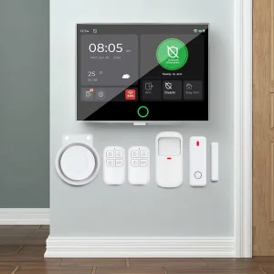 Wireless Home Security Alarm System Kit 7-Inch HD TFT Screen 4G WiFi ABS 433MHz PIR Motion Sensor