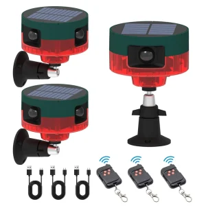 Wireless IP67 Waterproof Outdoor Motion Detector Solar Voice Alarm Lights Animal Outdoor Motion Sensor