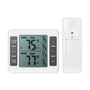 Wireless Indoor Outdoor Thermometer for Refrigerators, Cold Storage, Cars, and Temperature Alarms