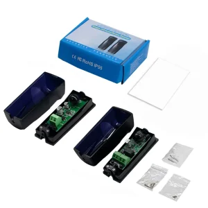 Wireless Infrared Safety Beam Photoelectric Sensor, 15 m, IP55, 12-24V, for Automatic Doors