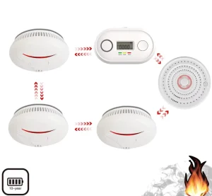 Wireless Interconnected Smoke Alarm EN14604 Certified Built-In Battery Smoke Detector