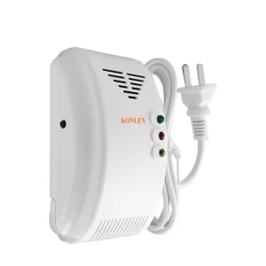 Wireless Kitchen Gas Alarm with Solenoid Valve 433MHz Remote Alert ABS 10-20m Detection Range for LPG Natural Gas