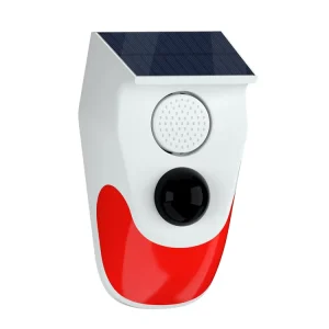 Wireless Outdoor Solar Infrared PIR Motion Sensor Alarm with Siren and Remote Controller