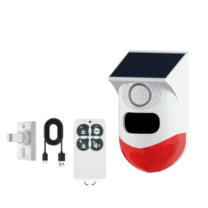 Wireless Outdoor Solar Intrusion Infrared Detection Alarm Very Loud Wireless Remote Infrared Burglar Alarm