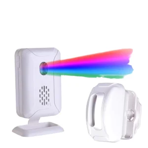 Wireless PIR Infrared Doorbell with LED Night Light, ABS Housing and 10m Detection Range