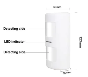 Wireless PIR Motion Detector Alarm Dual Sensor Intelligent Wide Angle Pet Immune Alarm Accessory Powered By 4 Batteries