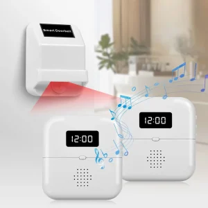Wireless PIR Motion Sensor Doorbell with Wide-Angle Infrared Detector and Chime