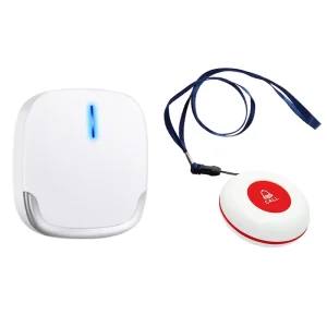 Wireless SOS Alarm Portable Button with Lanyard, Emergency Calling System for Elderly