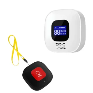 Wireless Smart Call System for Seniors Elderly Caregiver Pager Panic Buttons Alarm Life Alert System Doorbell Call System Host