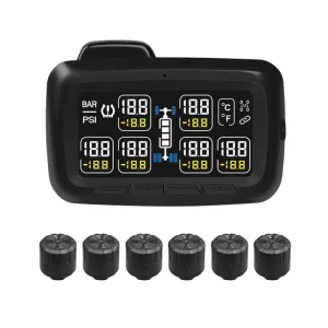 Wireless Smart Tire Pressure Monitoring System for 6 Wheel Trucks and Buses (TPMS)