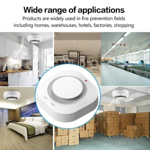 Wireless Smart WiFi Fire Smoke Detector 80dB Loud Alarm Photoelectric Smoke Sensor Detector