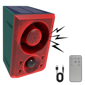 Wireless Solar Alarm Infrared Motion Sensing Alarm Device Personalized Customized Outdoor 130db Audible Alarm