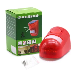 Wireless Solar Outdoor Alarm Siren with Sound and Light for Home Security