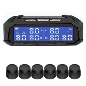 Wireless Solar TPMS Tire Pressure Monitoring System for Commercial RV Trailer Fire Truck and Tank Vehicles