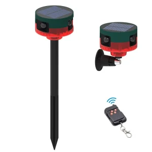 Wireless Solar Wi Fi Remote Alarm Siren Animal Repeller with Built in 13 Sounds Recording & 150dB ABS