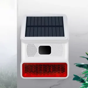Wireless Solar-powered Audible and Visual Alarm with Super-long Standby Time and Powerful Audible and Visual Warning Function