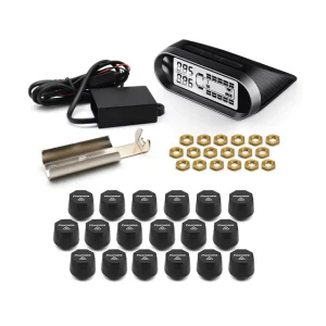 Wireless TPMS Tire Pressure Monitoring System with High Low Pressure and Temperature Alerts