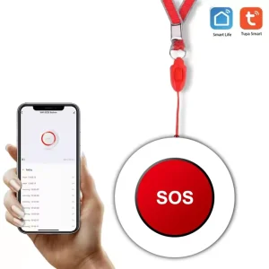 Wireless Tuya Recharge Battery WIFI SOS Button OEM Personal Security Alarm Emergency Button with App Control