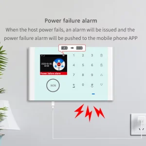 Wireless Tuya Smart Voice Alarm APP Control LCD GSM Burglar Alarm System for Home Security Alarm Supports Google Assistant