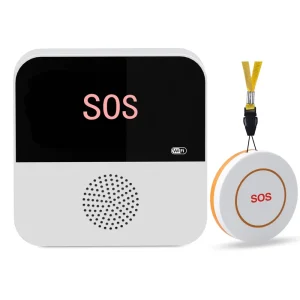 Wireless WiFi Elderly Caregiver Pager SOS Call Button for Seniors Patients Elderly at Home Emergency SOS Medical Alert System