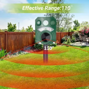 X Pest AR33 for Yard Newest Outdoor Ultrasonic Solar Powered Repeller Bird Monkey Dog Cat Wild Pig Animal Repellents Deterrent