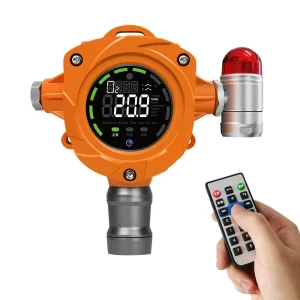 Yaoan Industrial Online H2 Combustible Sound Light Alarm Gas Leak Detector for Battery Room RS485 4 20mA Fixed Gas Detector