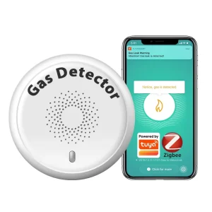 ZB-GAS-1 Smart Zigbee Wireless Methane Gas Alarm with ±3% LEL Accuracy 12V DC Power for Home Kitchen Safety
