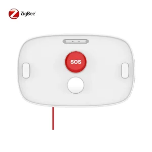 ZigBee 3.0 Modern Panic Button with Pull Cord for Nursing Home & Hospital Elderly Care Living Room & Bedroom SOS Remote Control
