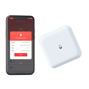 ZigBee Battery Powered Water Leak Sensor Smart Detector Alarm Bar Design for Hotel Outdoor Use iOS Android Battery