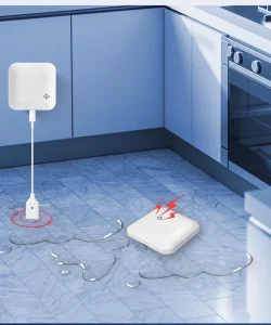 Zigbee App-Controlled Battery-Powered Water Leak Detector with Water Level Alarm